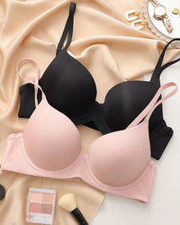 Plus-Size Pure Cotton Thin Cup Push-Up Bra