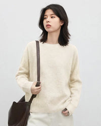 Oversized Wool Cashmere Crew Sweater