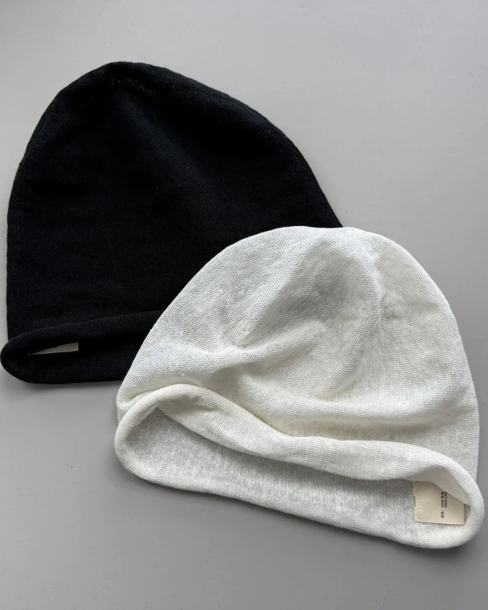 Linen Knit Slouchy Beanie