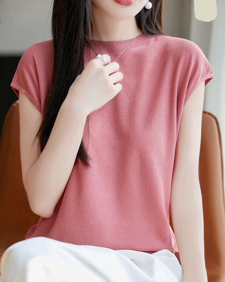 New Round-Neck Sleeveless T-Shirt