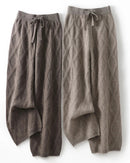 Merino Wool Jacquard Wide-Leg Trousers