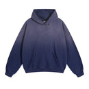 Retro Gradient Distressed Holes Washed Hoodies