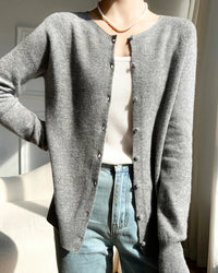 Women's Wool Button Knit Cardigan
