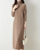 Merino Wool Turtleneck Knit Dress