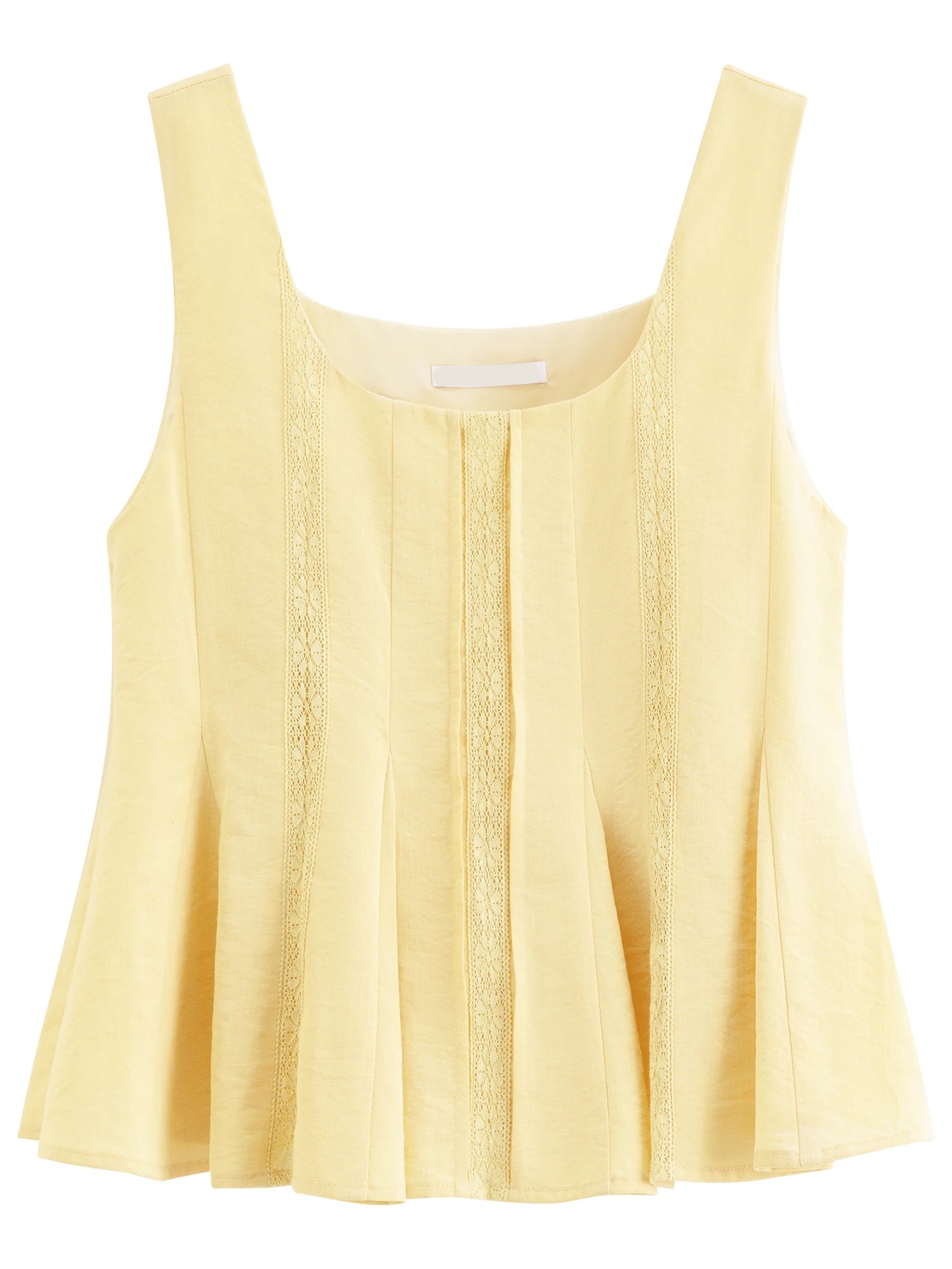 Square-Neck Sleeveless Knit Blouse