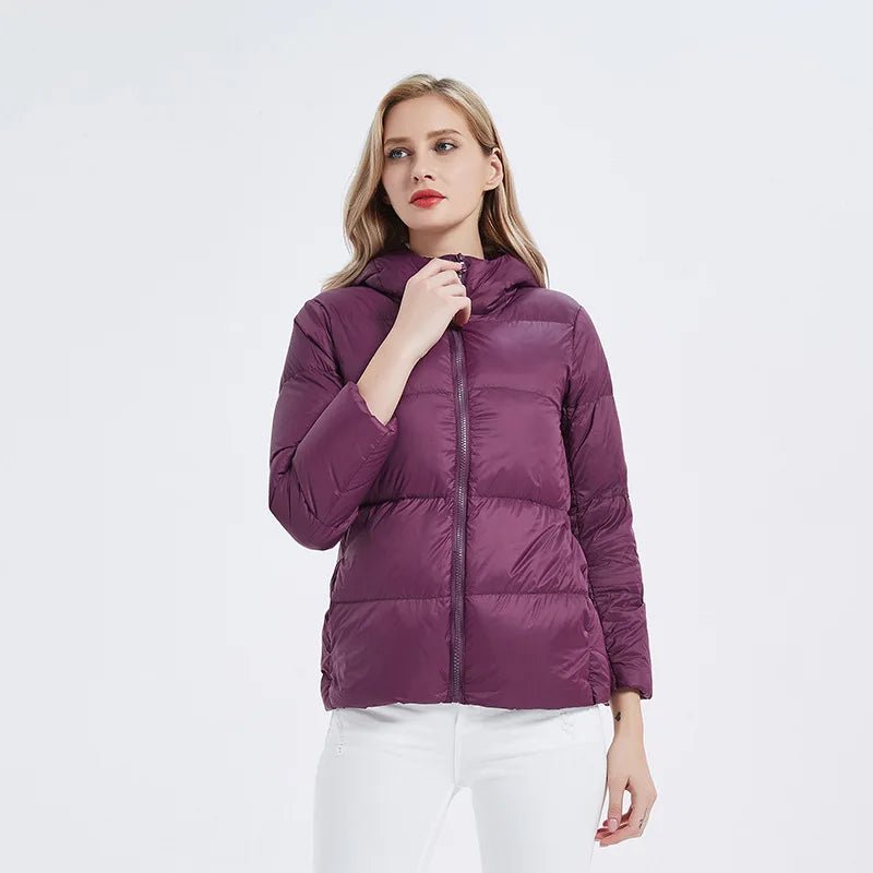Hooded White Duck Down Jacket