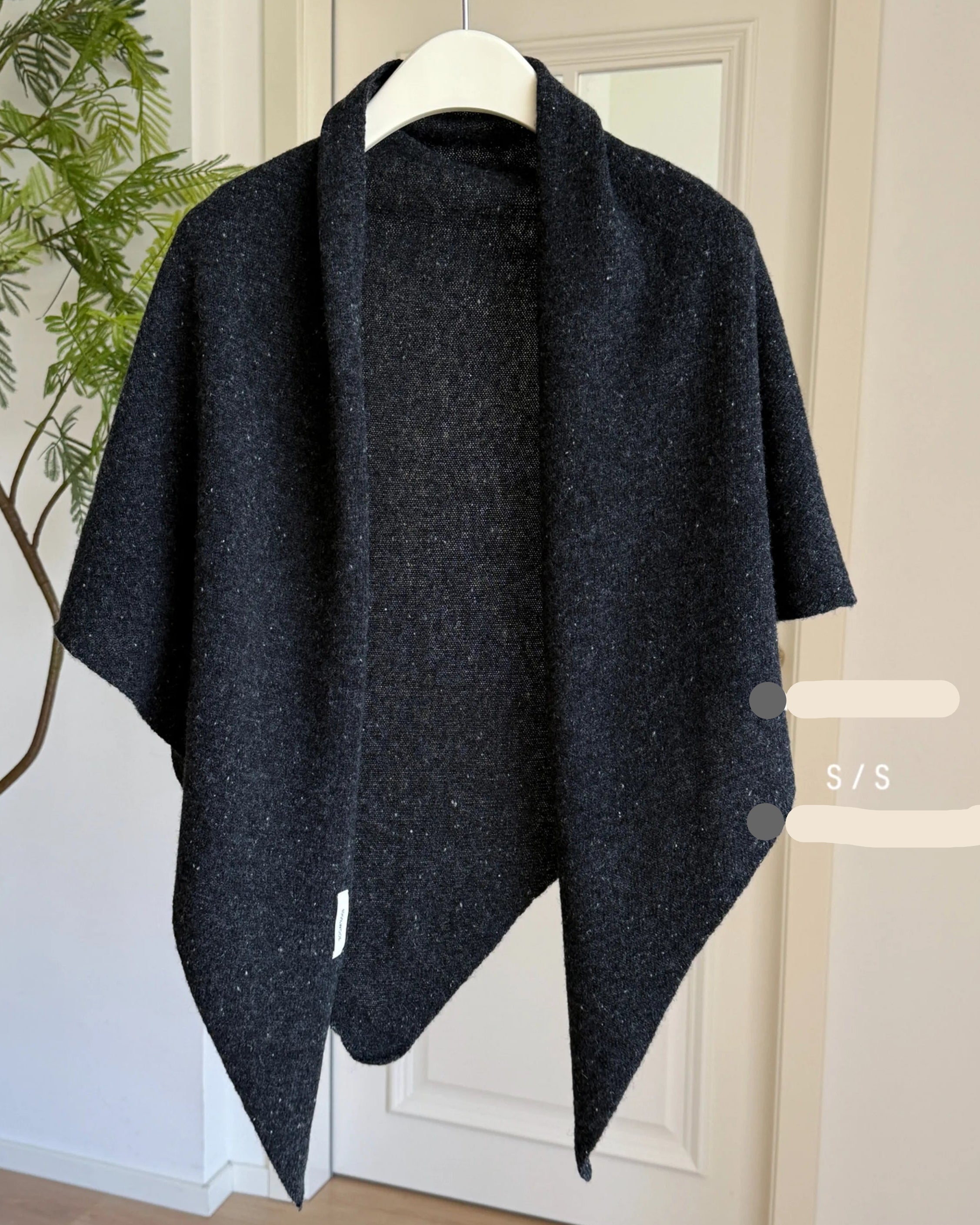 Wool Oversized Triangle Shawl Scarf