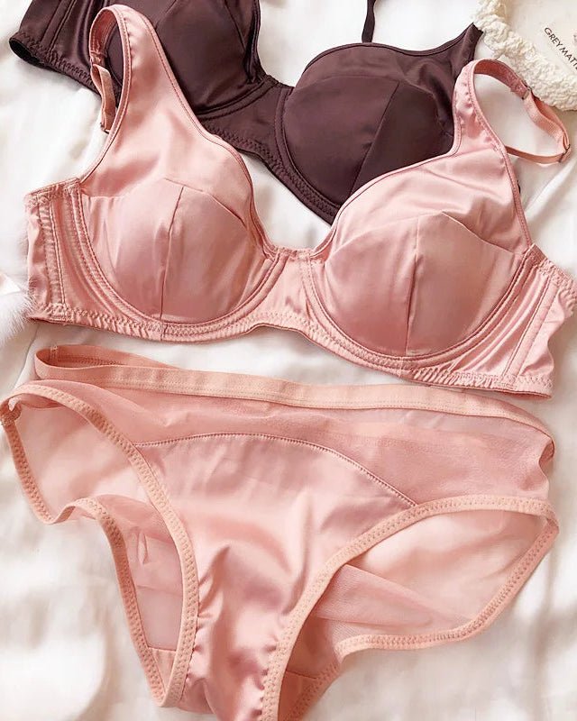 Ice Silk Comfortable Push-Up Bra Set