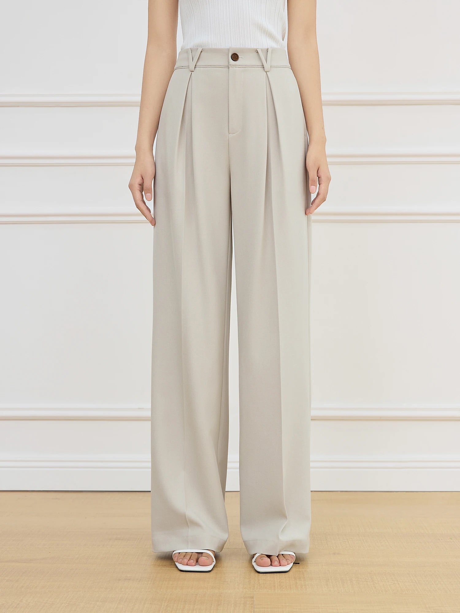 High Waist Straight Pants