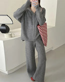 Merino Wool Hooded Knit Set