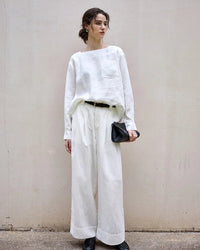 Retro One-Shoulder Collar Casual Loose T-Shirt