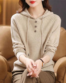 Hooded Knit Pullover Sweater