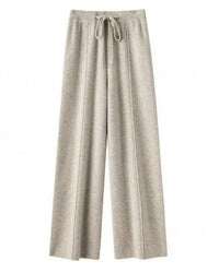 Wool Knit Wide-Leg Pants