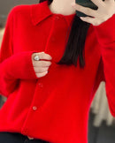 Mink Cashmere Polo Cardigan