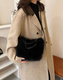 Soft Faux Fur Bucket Tote