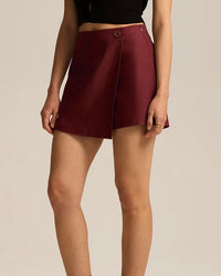 Asymmetric A-Line Mini Skort