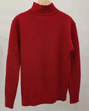 Mock-Neck Velvet-Lined Knit Pullover