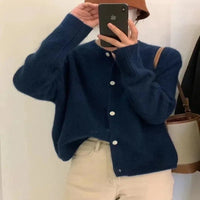 Round Neck Short Cardigan