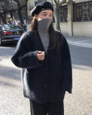 Mid-Length Cashmere V-Neck Cardigan