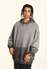 Oversized Retro Washed Cotton Hoodies