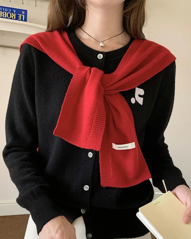 100% Wool Solid Scarf Shawl Triangular Headscarf