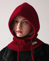 Wool Knit Balaclava Bonnet
