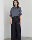 Relaxed Plaid Office Blouse