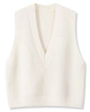 Merino Wool Knitted V-Neck Vest