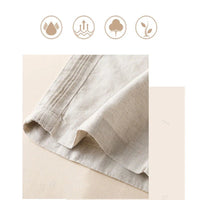 Cotton-Linen Blended Wide Leg Trousers