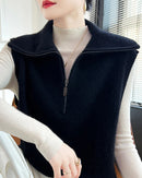 Half-Zip Merino Wool Vest