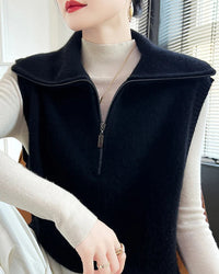 Half-Zip Merino Wool Vest