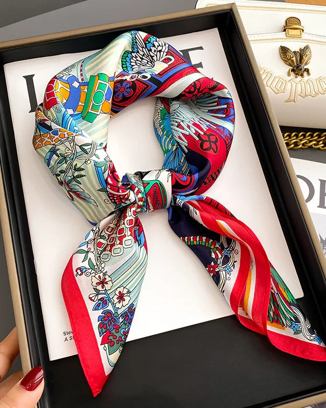 New Women's Silk Printed Scarf
