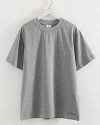 Loose Cotton Knit O-Neck Tee