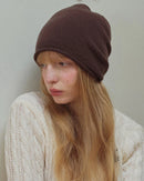 Rolled-Edge Wool Slouch Beanie