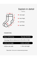 Wool Blend Ribbed Calf Socks