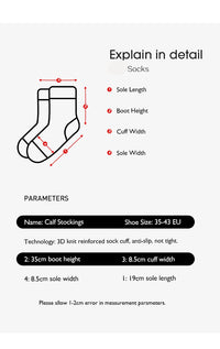 Wool Blend Ribbed Calf Socks