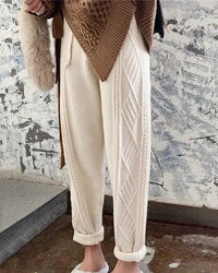 Cotton Cashmere Harem Knit Pants