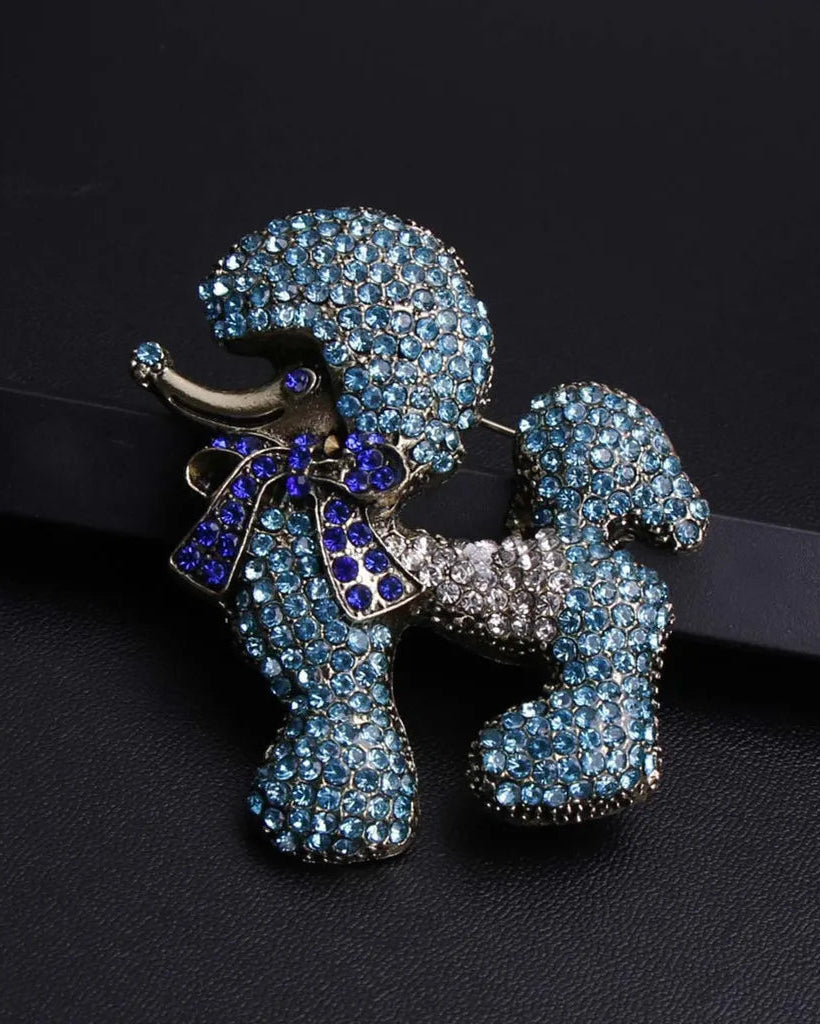 Exquisite Baroque-Style Puppy Brooch