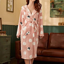 Flannel Hooded Pajamas Robe