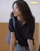 Ice Silk Knitted Polo Shirt