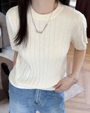 Essential Cotton Knit Pullover Top