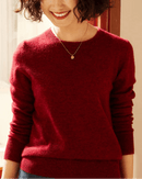 Cashmere Crew Neck Long-Sleeved Pullover Sweater