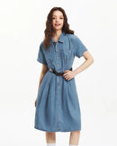 Casual And Stylish Fitted Button Denim Dress