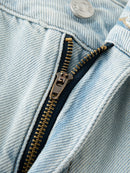 Distressed High Waist Straight Jeans