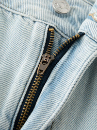 Distressed High Waist Straight Jeans