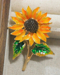 Exquisite Baroque Sunflower Brooch