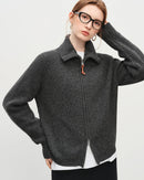 Wool Blend Knitted Cardigan Casual Sweater