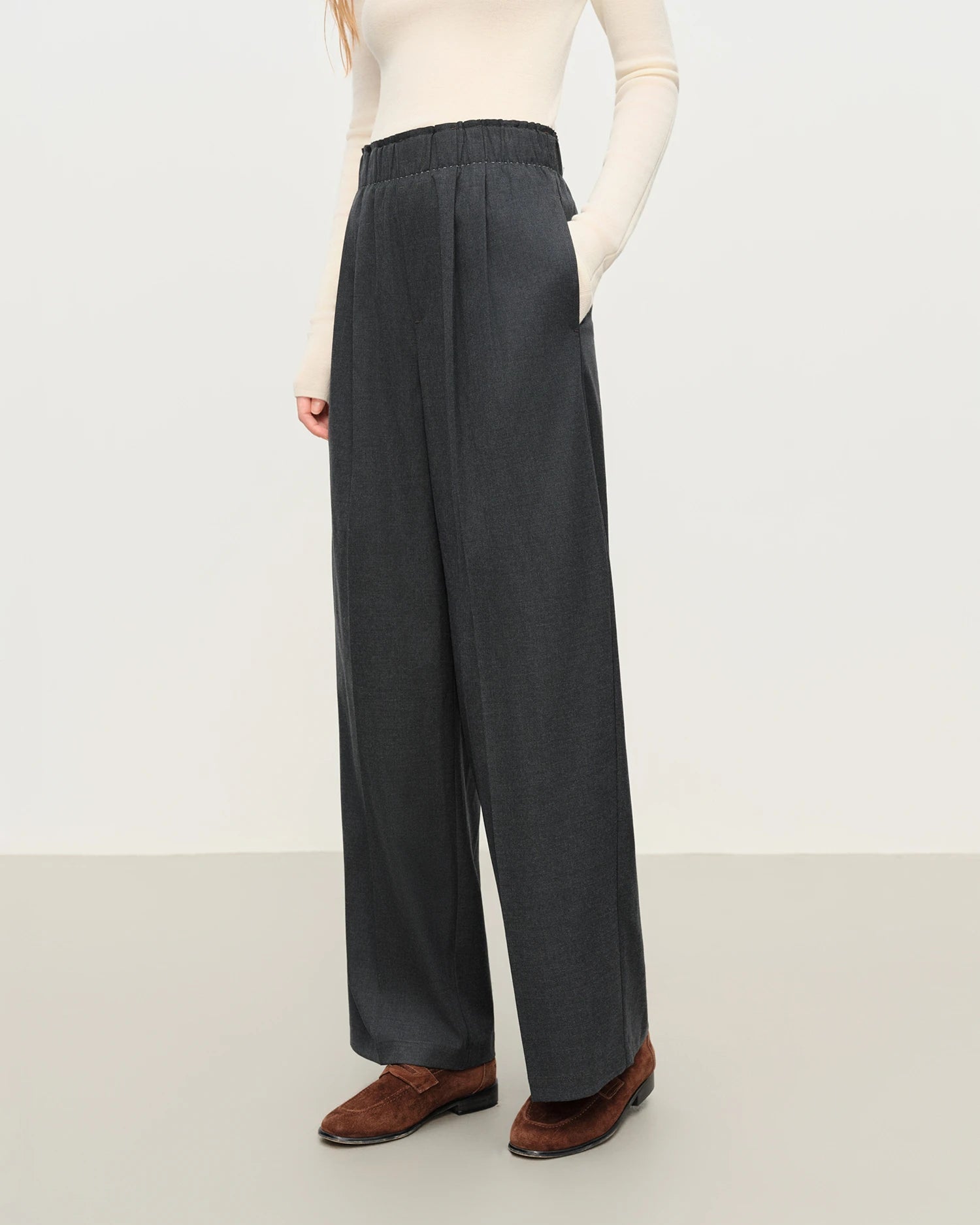 Loose-Fitting Straight-Leg Casual Trousers