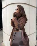 Belted Quilted Long Puffer Coat