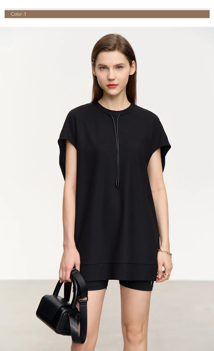 Loose Casual Short Sleeves Solid Top